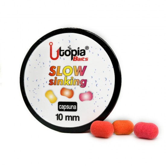 Momeala Lent Scufundatoare Utopia Baits - Slow Sinking Capsuna 10mm